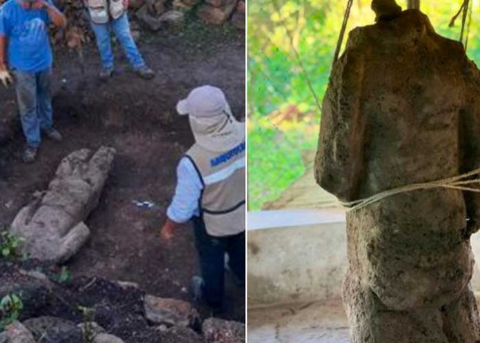 Asombro En M Xico Encuentran Escultura De Guerrero Decapitado Tn Tv