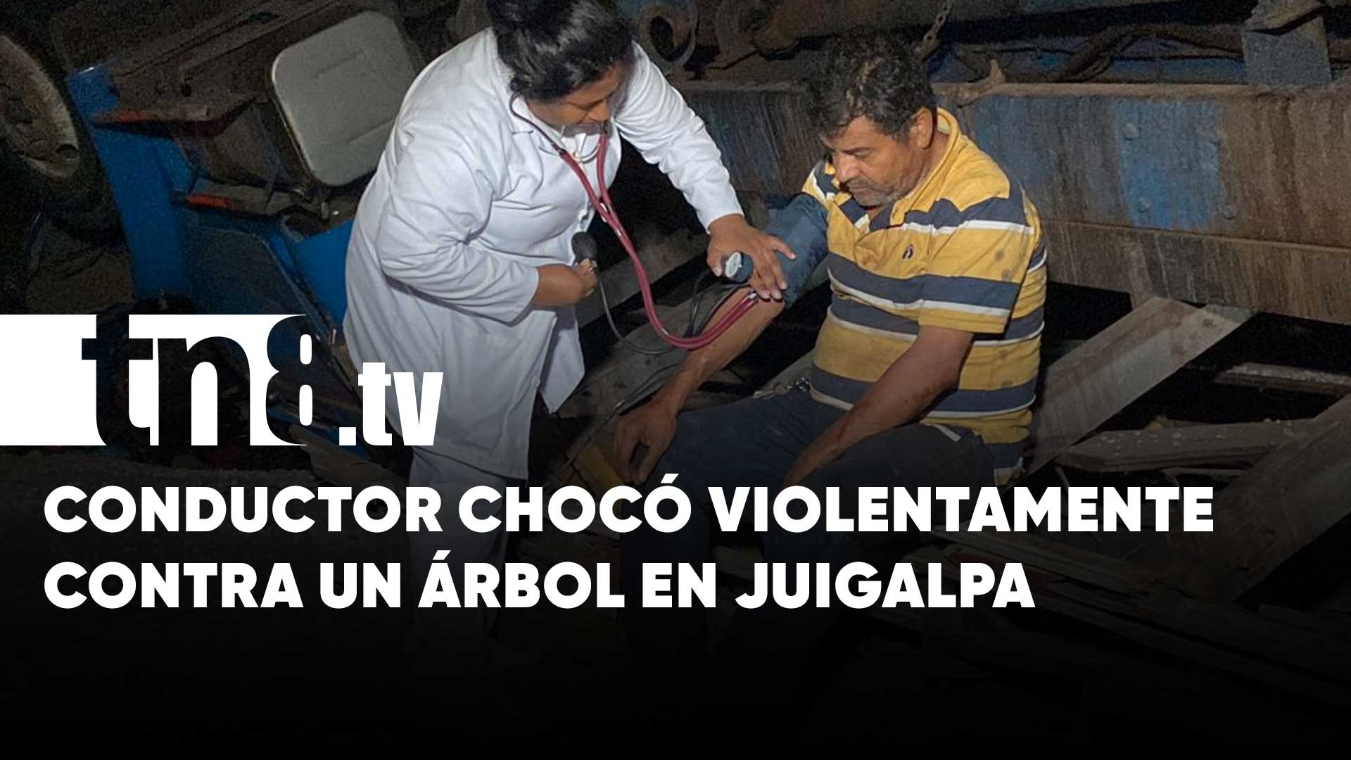 Se le van los frenos y choca violentamente contra un árbol en Juigalpa