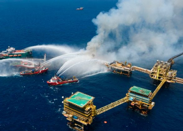 Mortífero incendio en plataforma petrolera de Gabón dejó cuatro muertos