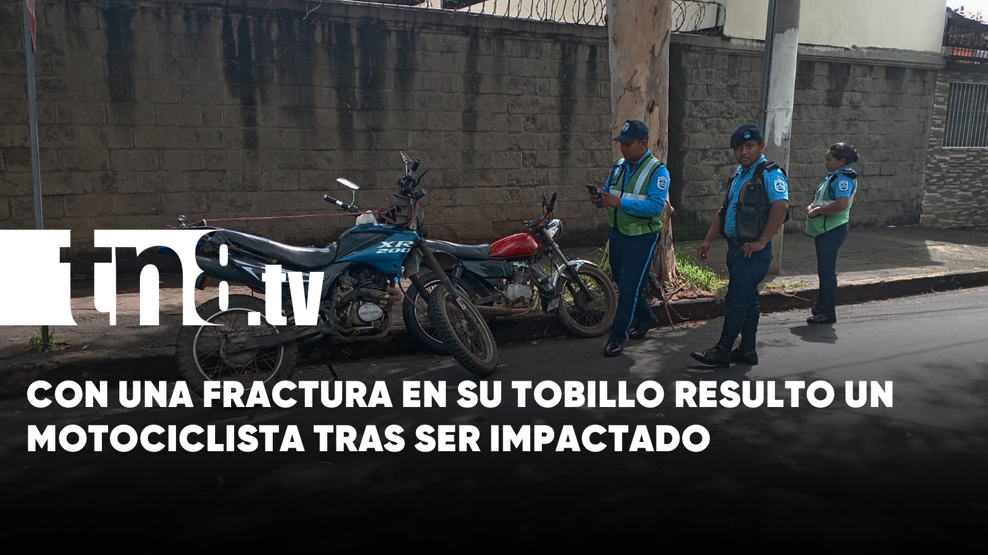 Un Accidente En Managua Deja A Una Persona Con Una Fractura En Su