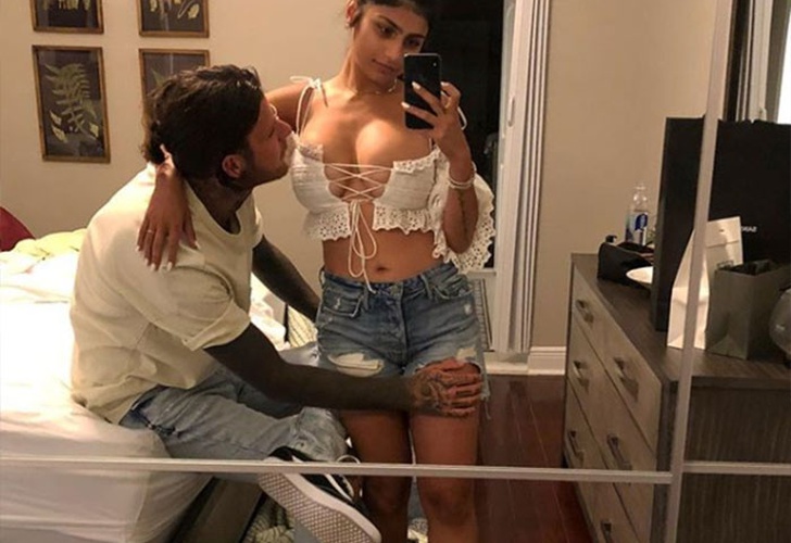 Mia Khlifa Vs Robertsanberg Porn - Mia Khalifa alborota instagram al tocar parte Ã­ntima de su novio