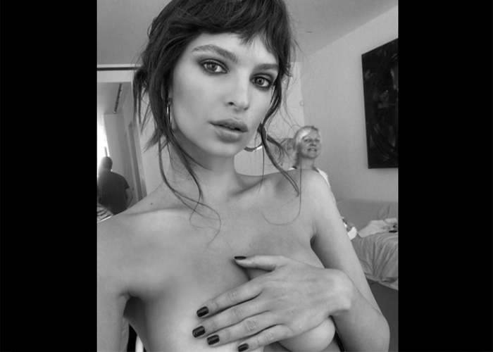 Emily Ratajkowski, topless, instagram, 