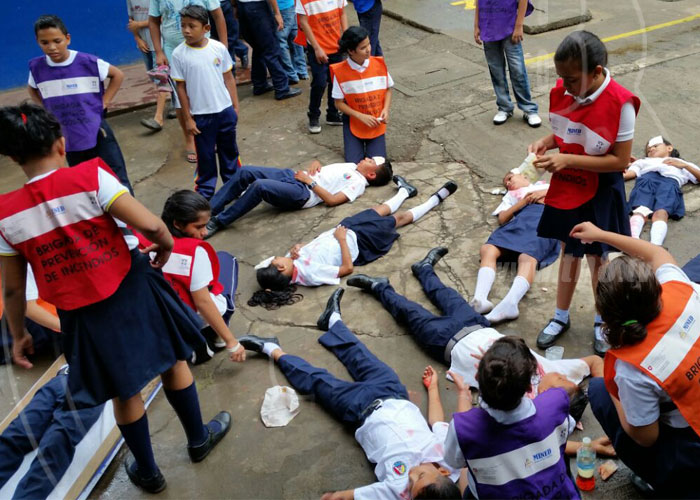 nicaragua, managua, ejercicio de proteccion a la vida, estudiantes, emergencia, 