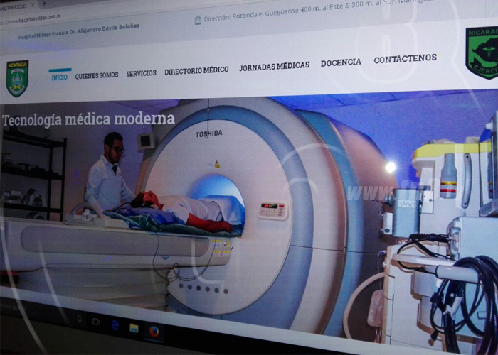 nicaragua, hospital militar, sitio web, modernizacion, salud,