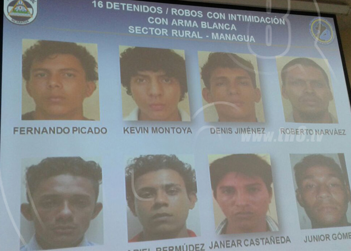 nicaragua, policia nacional, delincuentes, campo, detenidos,