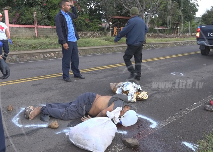 nicaragua, accidente de transito, muerto, atropello, camion, carretera, 