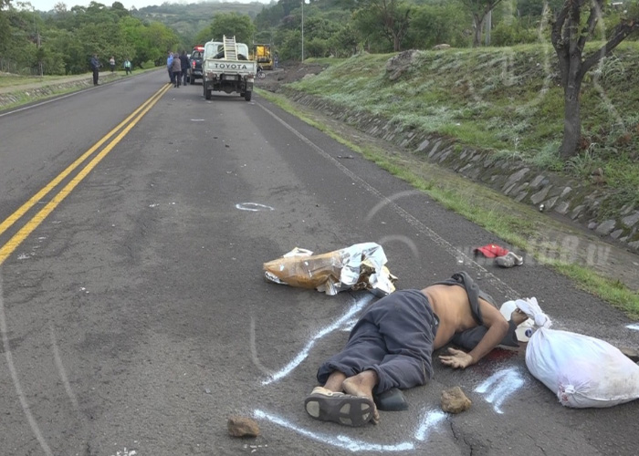 nicaragua, accidente de transito, muerto, atropello, camion, carretera, 