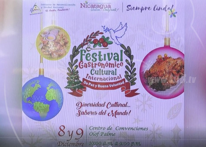 nicaragua, centro de convenciones olof palme, festival gastronomico cultural internacional de paz y buena voluntad, intur, 25 paises, gastronomia,