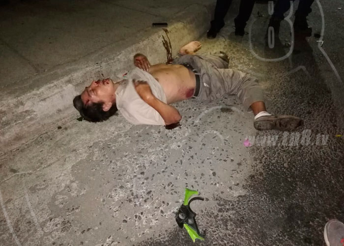 Hombre resulta lesionado de gravedad tras ser impactado por un vehiuculo en la carretera sur de Managua 