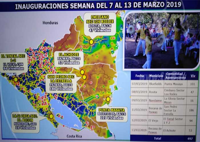 nicaragua, proyectos de energia, inaguracion, servicio, comunidades,