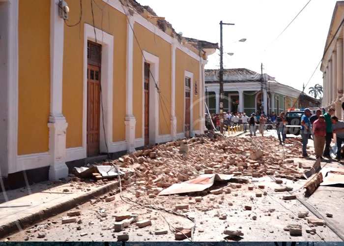 nicaragua, granada, hombre fallece, edifico colapso, calle el arsenal,
