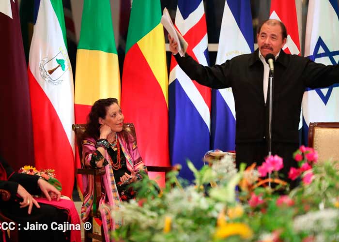 Presidente Daniel Ortega Recibe Cartas Credenciales de nueve embajadores