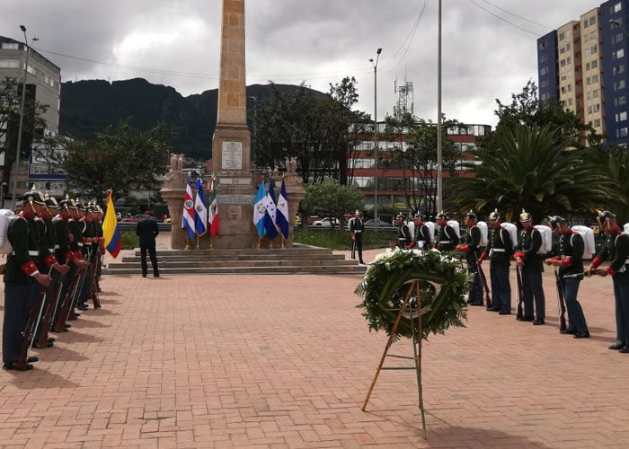nicaragua, colombia, embajadas, celebracion, independecia, conmemoracion, ofrenda floral, 