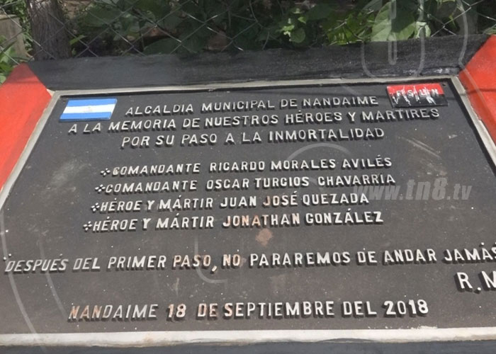 nicaragua, nandaime, heroes, fsln, conmemoracion, patria,