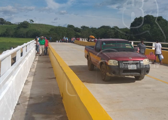 nicaragua, puente rodeo grande, somotillo, inauguracion, infraestructura, progreso,