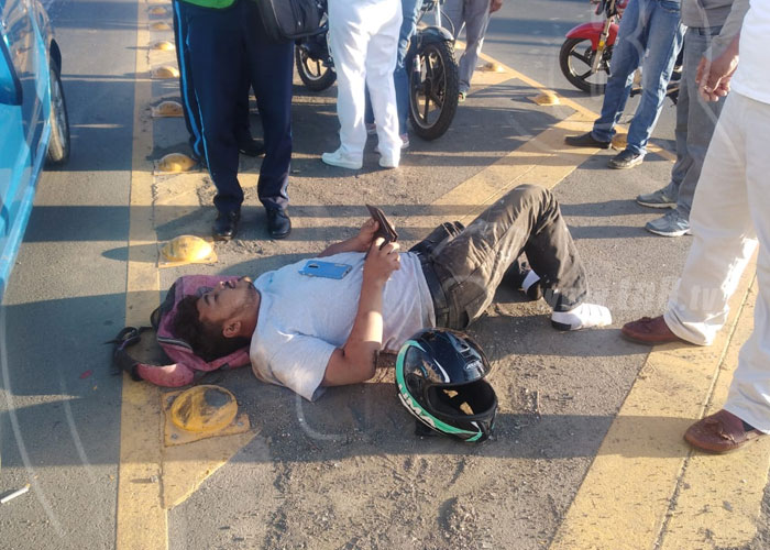 nicaragua, accidente de transito, tipitapa, motociclista, lesiones, choque,