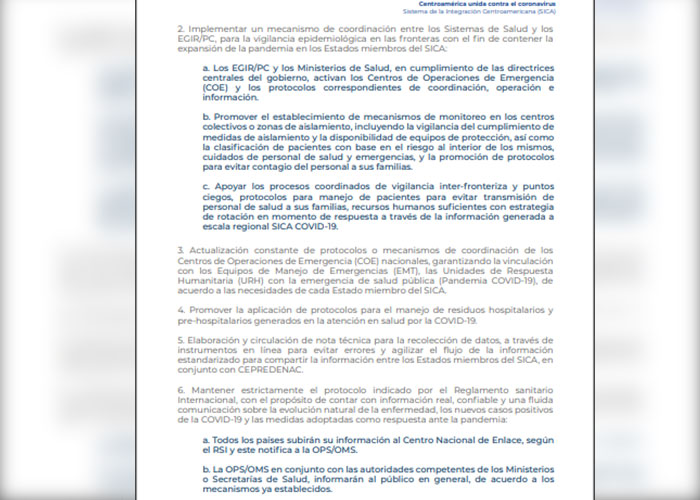 nicaragua, plan de contingencia, coronavirus, centroamerica, paises, 