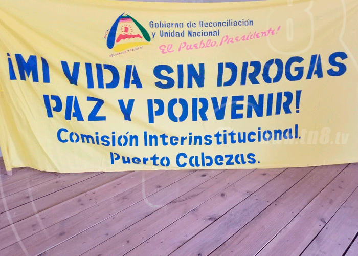 nicaragua, costa caribe norte, foro, mi vida sin drogas, policia nacional, drogas, prevencion, mined, minsa , 
