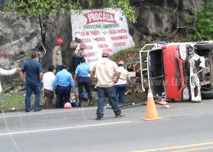 nicaragua, cuesta el plomo, managua, accidente de transito, camion,