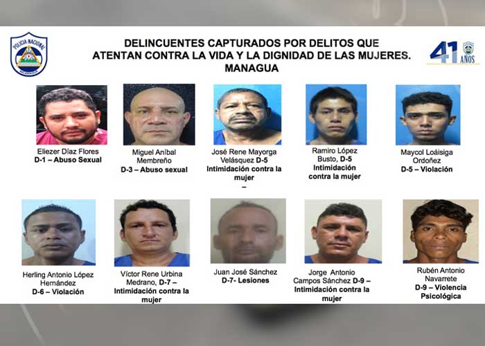nicaragua, delincuencia, policia, delitos, captura, mujer, abuso,