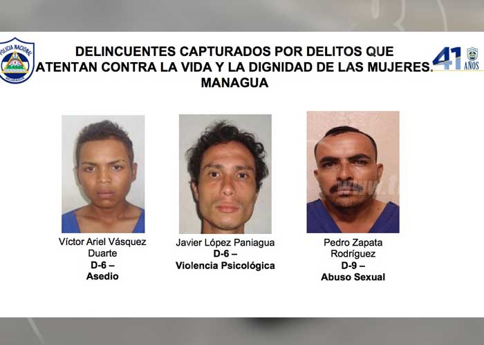 nicaragua, delincuencia, policia, delitos, captura, mujer, abuso,