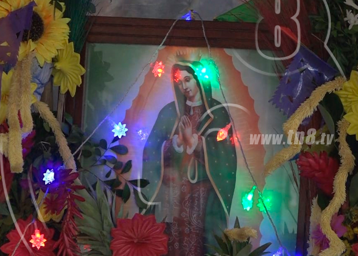 Foto: Honran a la virgen de Guadalupe en hogares de Masaya/ TN8