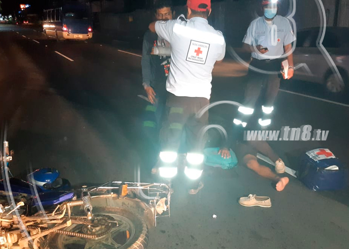 Foto: Carrera ilegal provoca accidente en carretera Masaya/ TN8 
