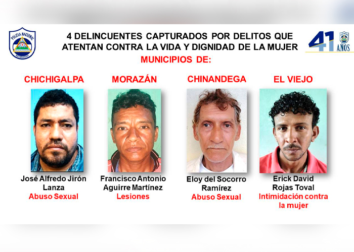 Nicaragua, Chinandega, Policía nacional , delincuentes, 