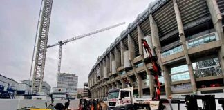 espana, incendio, estadio, santiago bernabeu, real madrid,