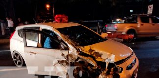 Una persona herida y daños materiales deja una fuerte colisión en Managua / FOTO / TN8