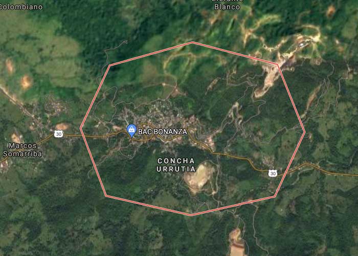 nicaragua, bonanza, terreno, google maps,