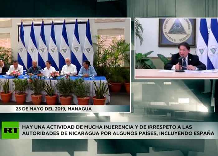 Nicaragua, canciller denis moncada, cadenas de noticias rt, poder mediatico, 