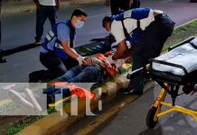 Accidente ocurrido en Rubenia deja a un motociclista en estado delicado