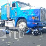 Accidente de tránsito con un cabezal en Managua