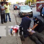 Accidente de tránsito en Managua con un taxi involucrado