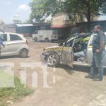 Accidente de tránsito con taxi en Managua