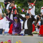 Presidente Daniel Ortega, en acto por la celebración del 42/19 en Nicaragua