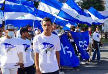 Recorrido de estudiantes de Managua por el Día Nacional del Estudiante