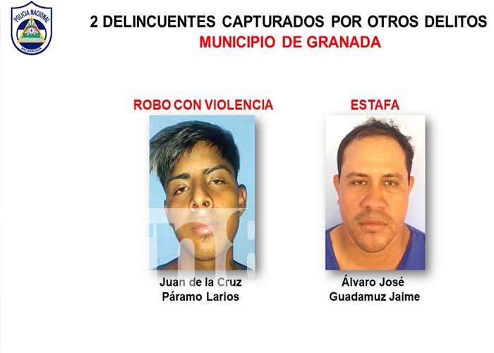 En Granada se logró la detención de nueve sujetos por cometer delitos de alta peligrosidad