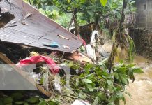 Calles afectadas y viviendas en Santo Domingo, Chontales