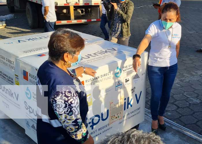 Lote de vacunas que llegan a Nicaragua gracias a la cooperación de Rusia