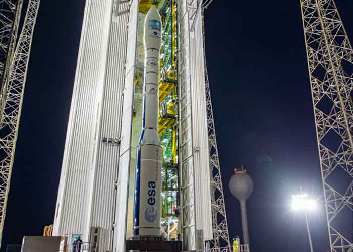 Cohete Europeo Vega momentos antes de su lanzamiento