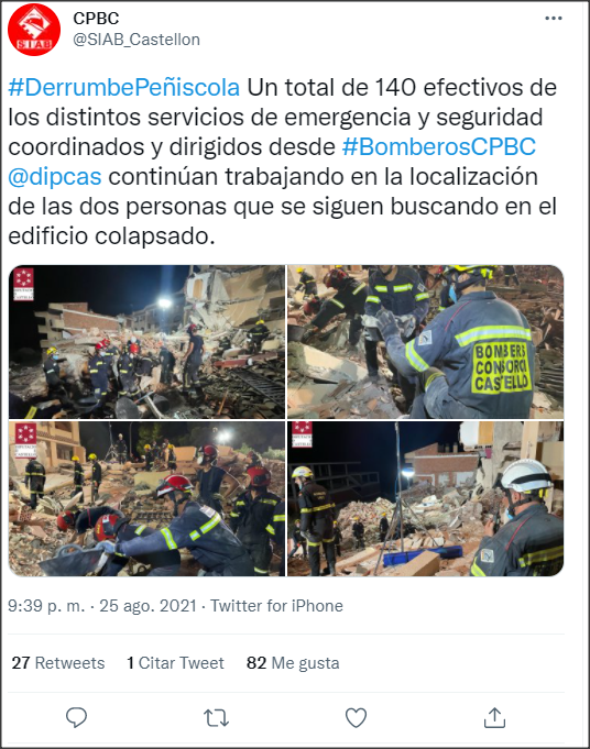 Derrumbe en Peñíscola