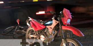 Ciclista y motorizado impactan de manera violenta en Juigalpa / FOTO / TN8