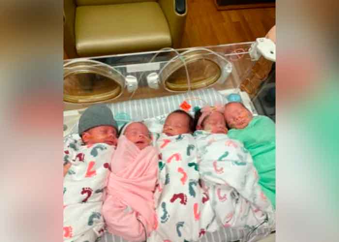 Una mujer pasó de infértil a feliz madre con cinco bebés