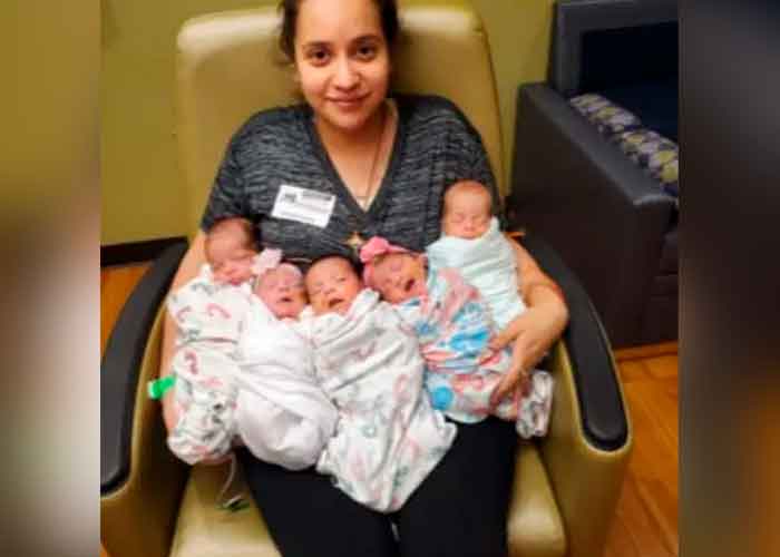 Una mujer pasó de infértil a feliz madre con cinco bebés