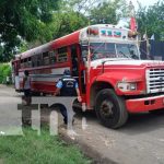 Escena donde un hombre perdió la vida en Ciudad Sandino tras pasarle llantas de un bus