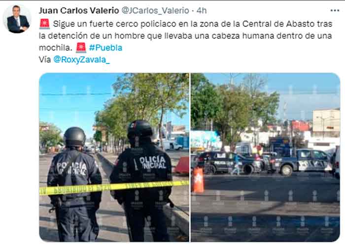 Policía federal de México encuentra una cabeza humana