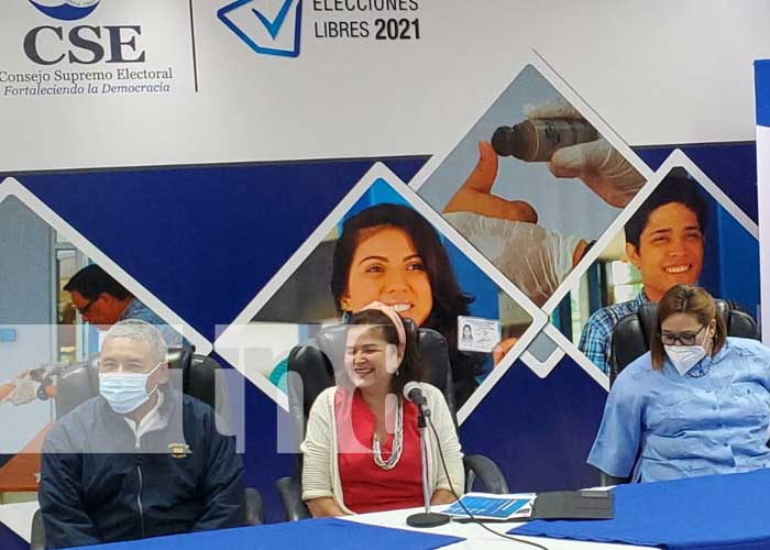 Conferencia de prensa sobre cedulación en Nicaragua