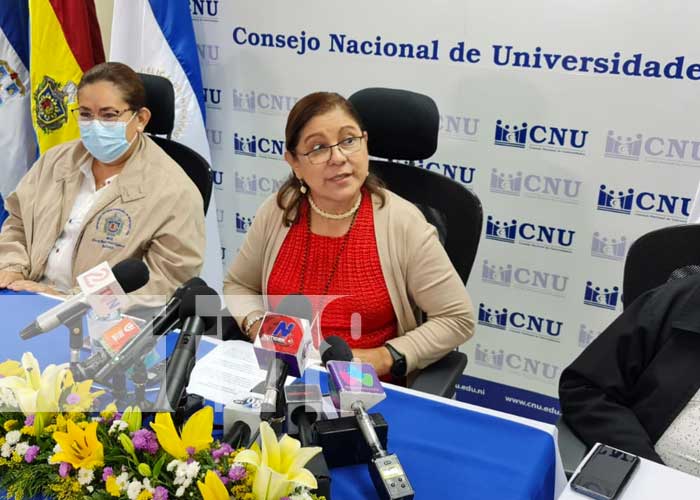 Conferencia de prensa con autoridades del CNU sobre actividad en universidades